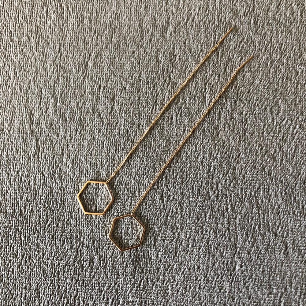GEOMETRIC DROP EARRINGS - Picture 4 of 7